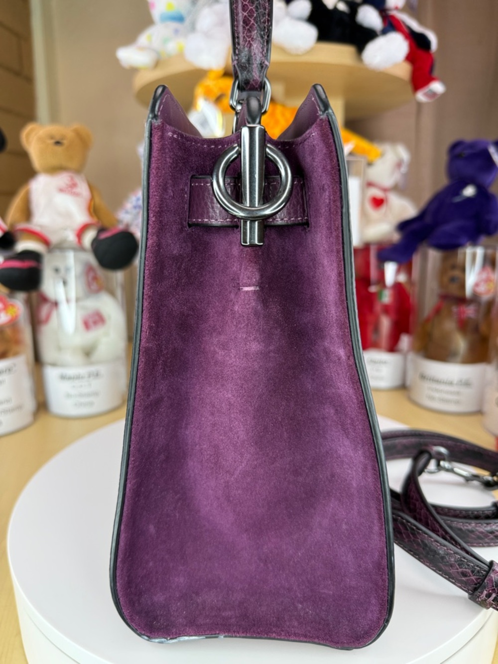 π₯COACH - Lane Mixed Leather Carryall - Boysenberry - 79U479 - Picture 5 of 12